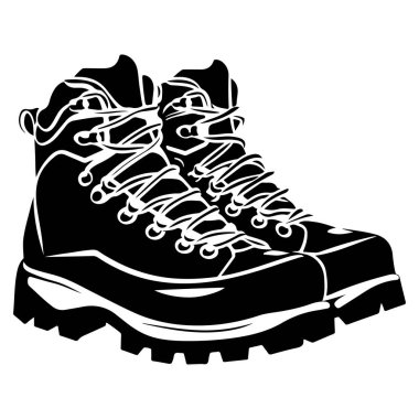 Dantelli Siyah Yürüyüş Botları ve Açık Hava Maceraları ve Engebeli Arazi Tutkuları İçin Ayaklar