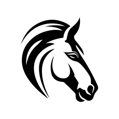 Yaratıcı Projeler ve Sanatsal İlham İçin Zarif Profil Görünümünde Akan Yelesi olan Bir Atın Zarif Silueti