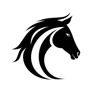 At kafasının zarif siyah silueti. Akan yelesi at sanatının gücünü ve zarafetini temsil ediyor.