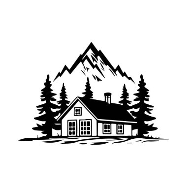 Yüksek çam ağaçları ile çevrili görkemli dağın önündeki rahat kulübe doğa severler ve doğa meraklıları için mükemmel.