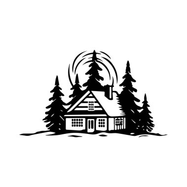 Yüksek çam ağaçları ve dingin kış manzarasında dönen rüzgarlarla çevrili rahat dağ kulübesi, doğa severler için mükemmel.