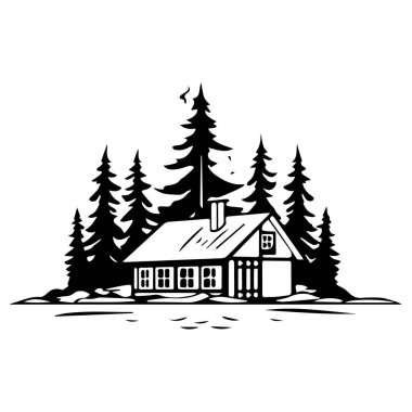 Uzun ağaçlarla çevrili, ormanda rahat bir kulübe. Vahşi doğada huzur ve macera arayan doğa aşıkları için mükemmel.