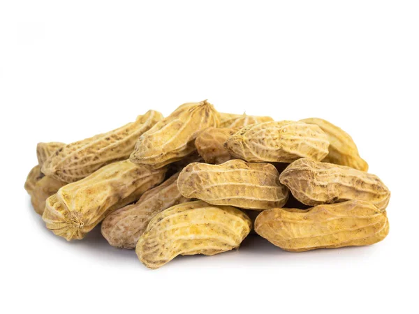 Boiled Beans Peanuts Isolated White Background Has Clipping Path — Stock Photo, Image
