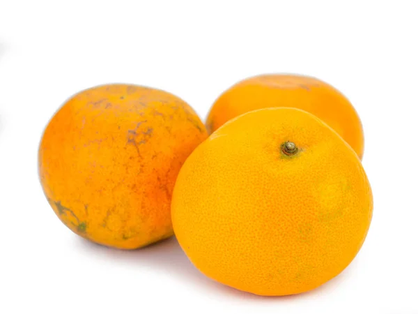 Dojrzała Pomarańcza Odizolowana Białym Tle Ścieżka Wycinania — Zdjęcie stockowe