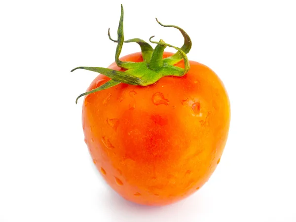 Pomidor Izolowany Białym Tle Ścieżkę Wycinania — Zdjęcie stockowe