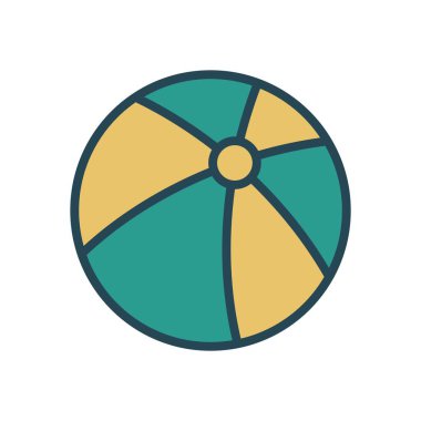 Voleybol plaj simgesi vektör şablonu