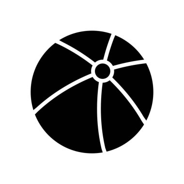 Voleybol plaj simgesi vektör şablonu