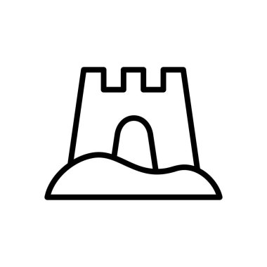 Kumdan kale simgesi vektör şablonu