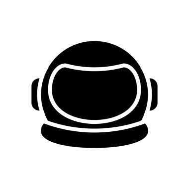 astronot başlığı simgesi vektör şablonu