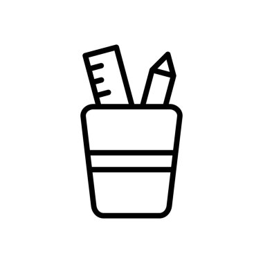 kalem tutucu simgesi vektör şablonu