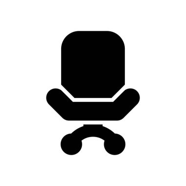 ofis sandalyesi simge vektör şablonu