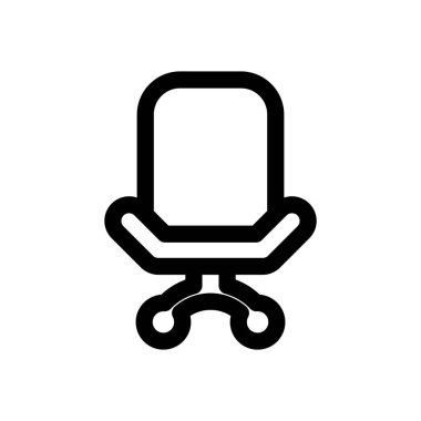 ofis sandalyesi simge vektör şablonu