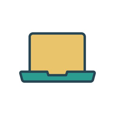 dizüstü bilgisayar simgesi vektör şablonu