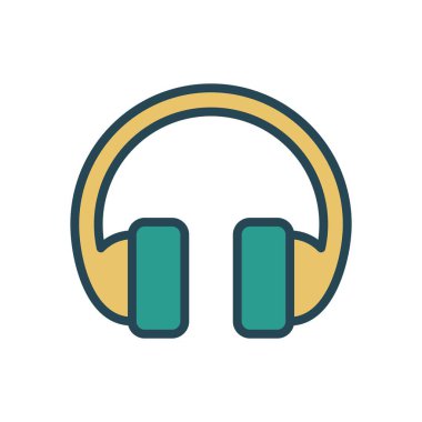 kulaklık simgesi vektör şablonu
