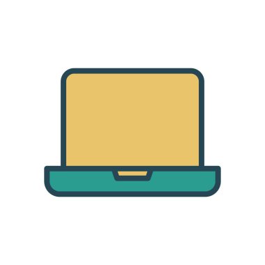 dizüstü bilgisayar simgesi vektör şablonu