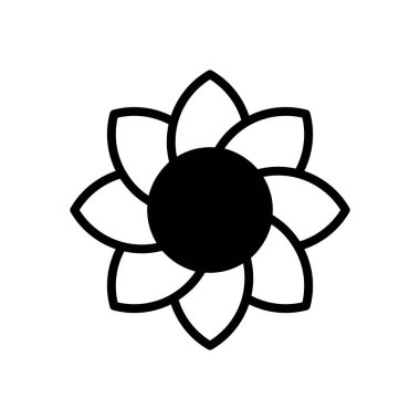 ayçiçeği simgesi vektör şablonu