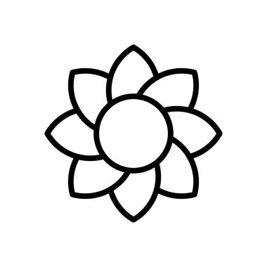 ayçiçeği simgesi vektör şablonu