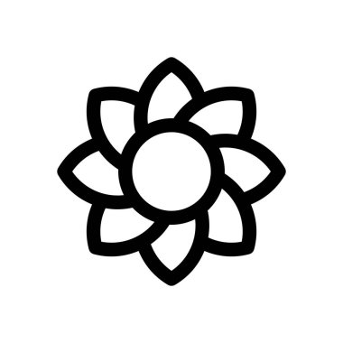 ayçiçeği simgesi vektör şablonu