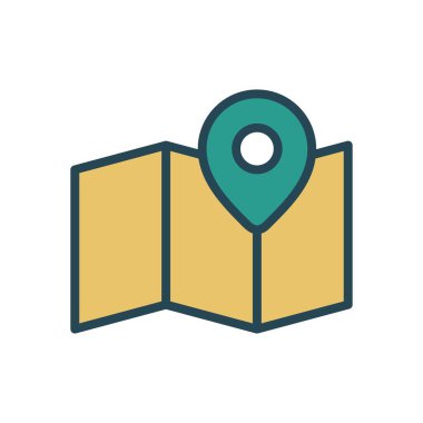 Simge sembolü vektör şablonunu haritalar