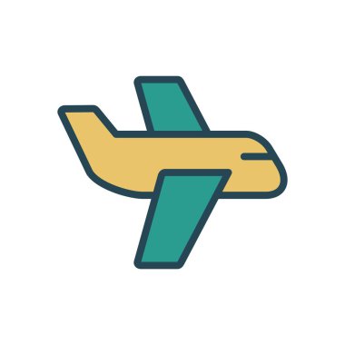 düzlem simgesi vektör şablonu