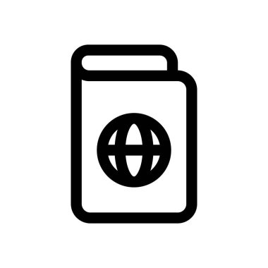 Pasaport simgesi vektör şablonu