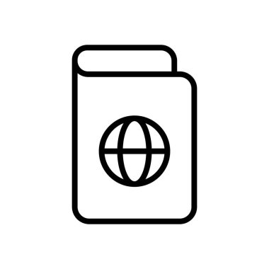 Pasaport simgesi vektör şablonu