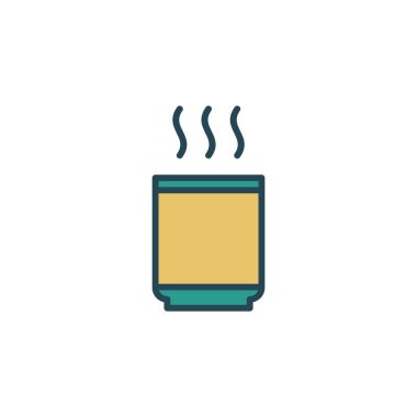 sıcak içecek simgesi vektör şablonu