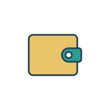 cüzdan simgesi vektör şablonu