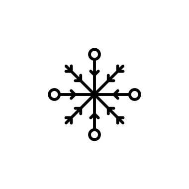 kar Tanesi simgesi vektör şablonu