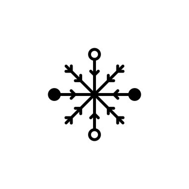 kar Tanesi simgesi vektör şablonu