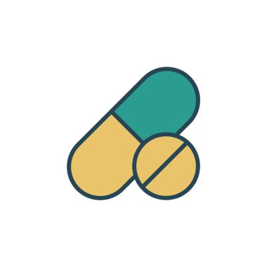 Uyuşturucu ve hap simgesi vektör şablonu