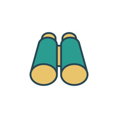 teleskop, binoküler simge vektör şablonu