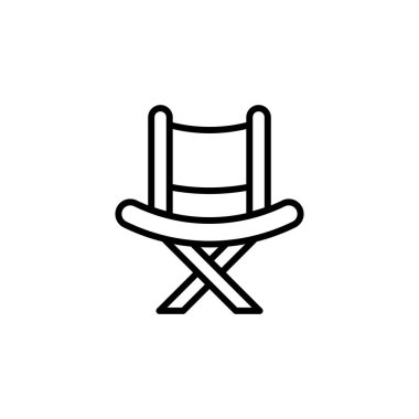 Yönetmen koltuğu simgesi vektör şablonu