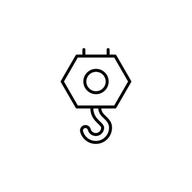 Yapı, vinç simgesi vektör şablonu