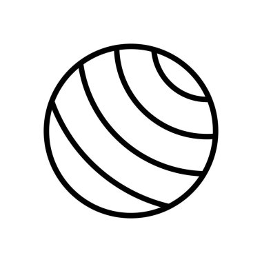 egzersiz topu simgesi vektör şablonu