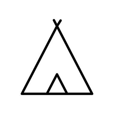 çadır simgesi vektör şablonu