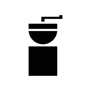 Kahve öğütücü simgesi vektör şablonu