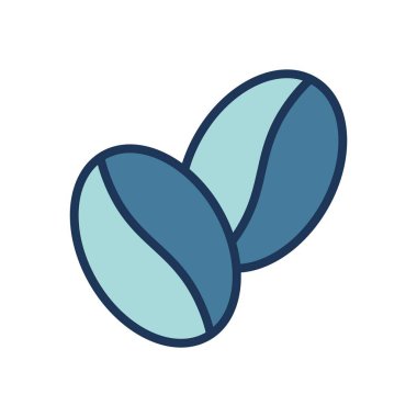 kahve çekirdeği simgesi vektör şablonu