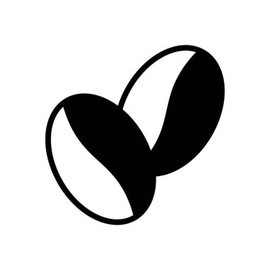 kahve çekirdeği simgesi vektör şablonu