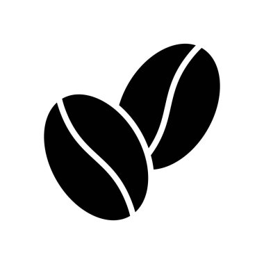 kahve çekirdeği simgesi vektör şablonu