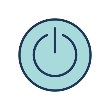 güç düğmesi simgesi vektör şablonu