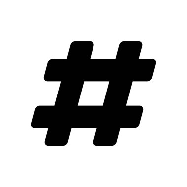 hashtag simgesi vektör şablonu
