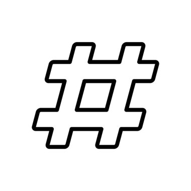 hashtag simgesi vektör şablonu