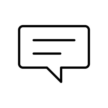 Sohbet balonu simgesi vektör şablonu