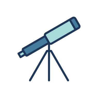 teleskop simgesi vektör şablonu