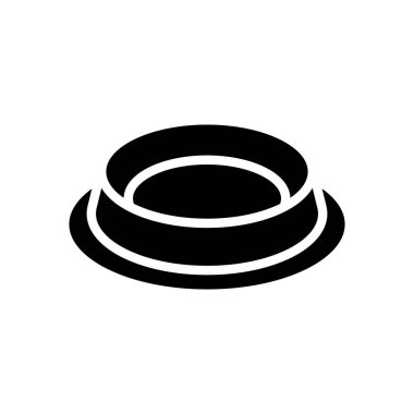 yemek kasesi simgesi vektör şablonu