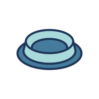 yemek kasesi simgesi vektör şablonu