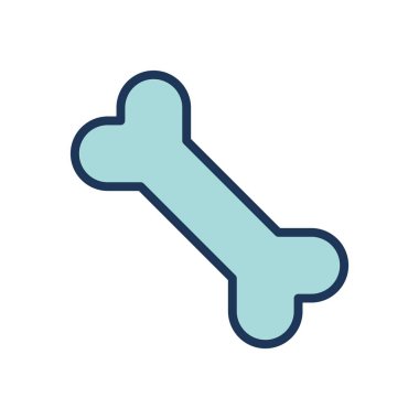 köpek kemiği simgesi vektör şablonu