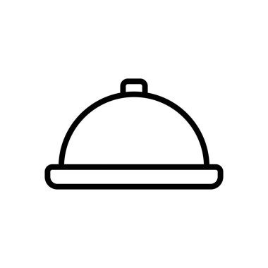 yemek tabağı simgesi vektör şablonu