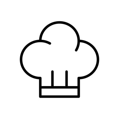 Şef şapka simgesi vektör şablonu
